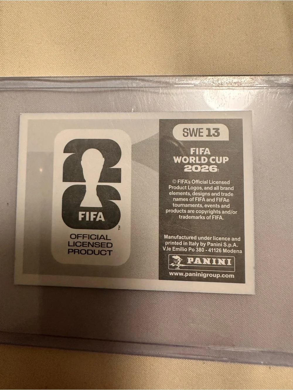 Panini official licensed